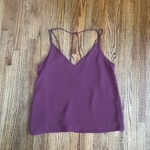Purple flowy camisole blouse